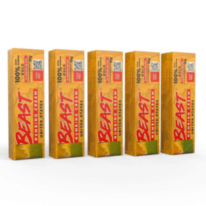 BEAST Numbing Cream Gold 100% | Long Lasting 4-6 Hours (5 Packs)